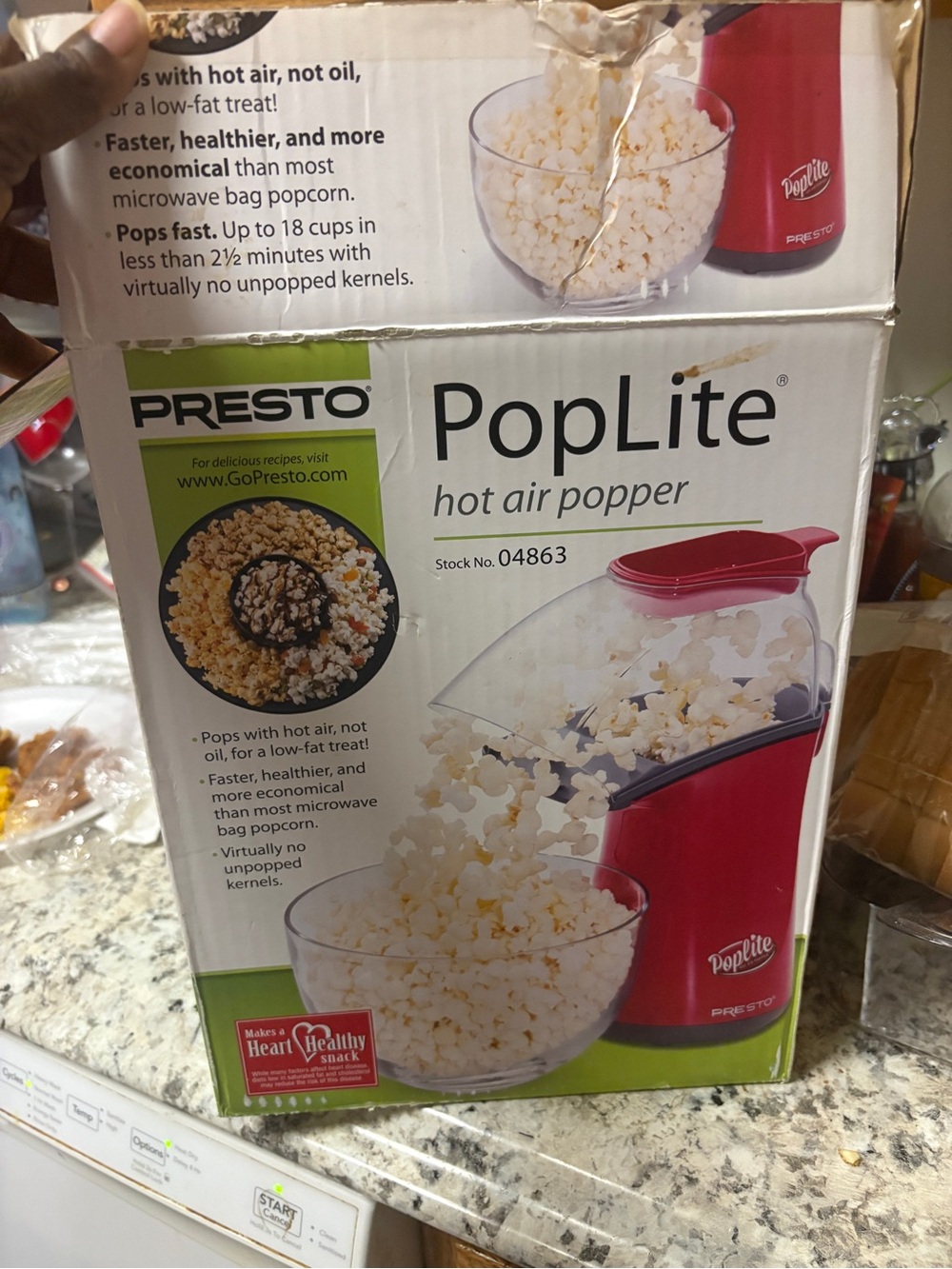 Presto PopLite Hot Air Popper in Red